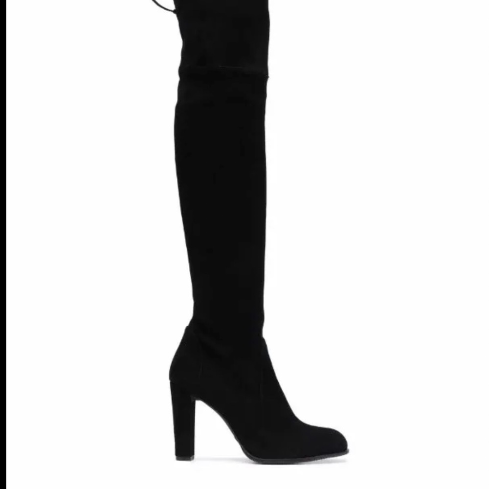 Stuart Weitzman Highland Boots - (9) black suede
